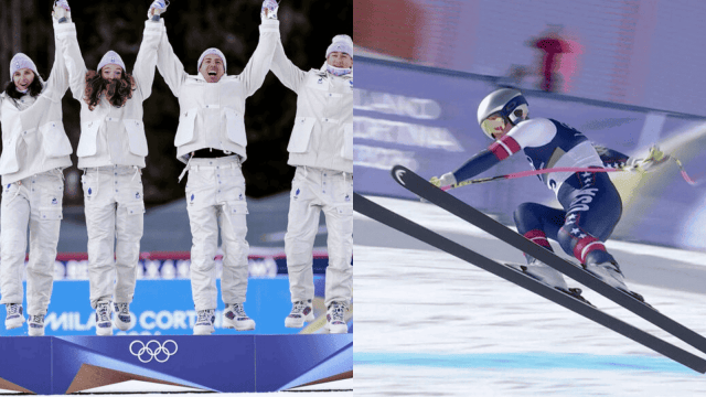 Le relais mixte français de biathlon en plein rêve, le cauchemar de Lindsey Vonn